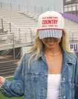 Play Something Country - Navy Pinstripe Trucker Hat KenzKustomz