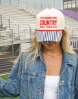 Play Something Country - Navy Pinstripe Trucker Hat KenzKustomz