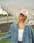 Play Something Country - Navy Pinstripe Trucker Hat KenzKustomz