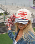 Play Something Country - Navy Pinstripe Trucker Hat KenzKustomz