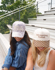 He's Watching Football - Brown Polka Dot Hat KenzKustomz
