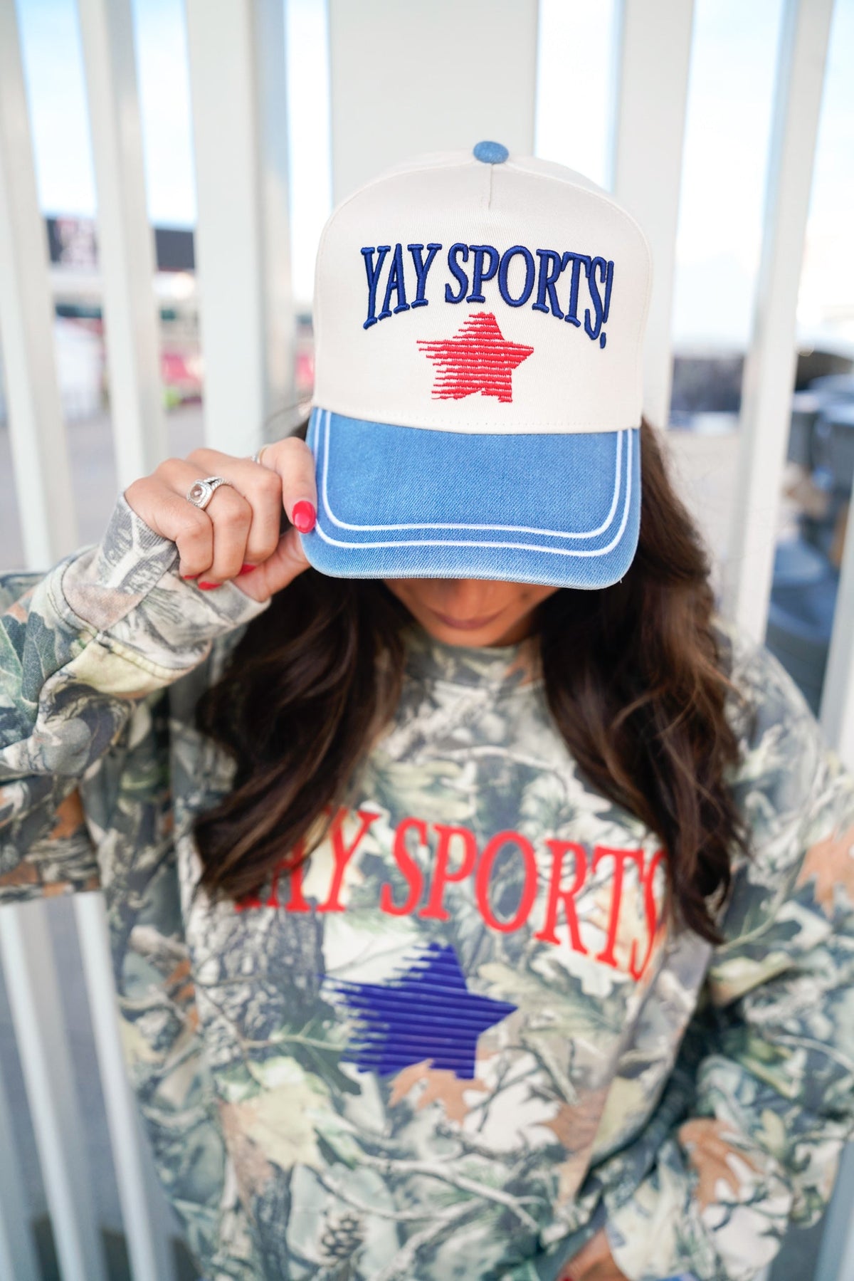 Yay Sports! - Denim Vintage Trucker Hat KenzKustomz