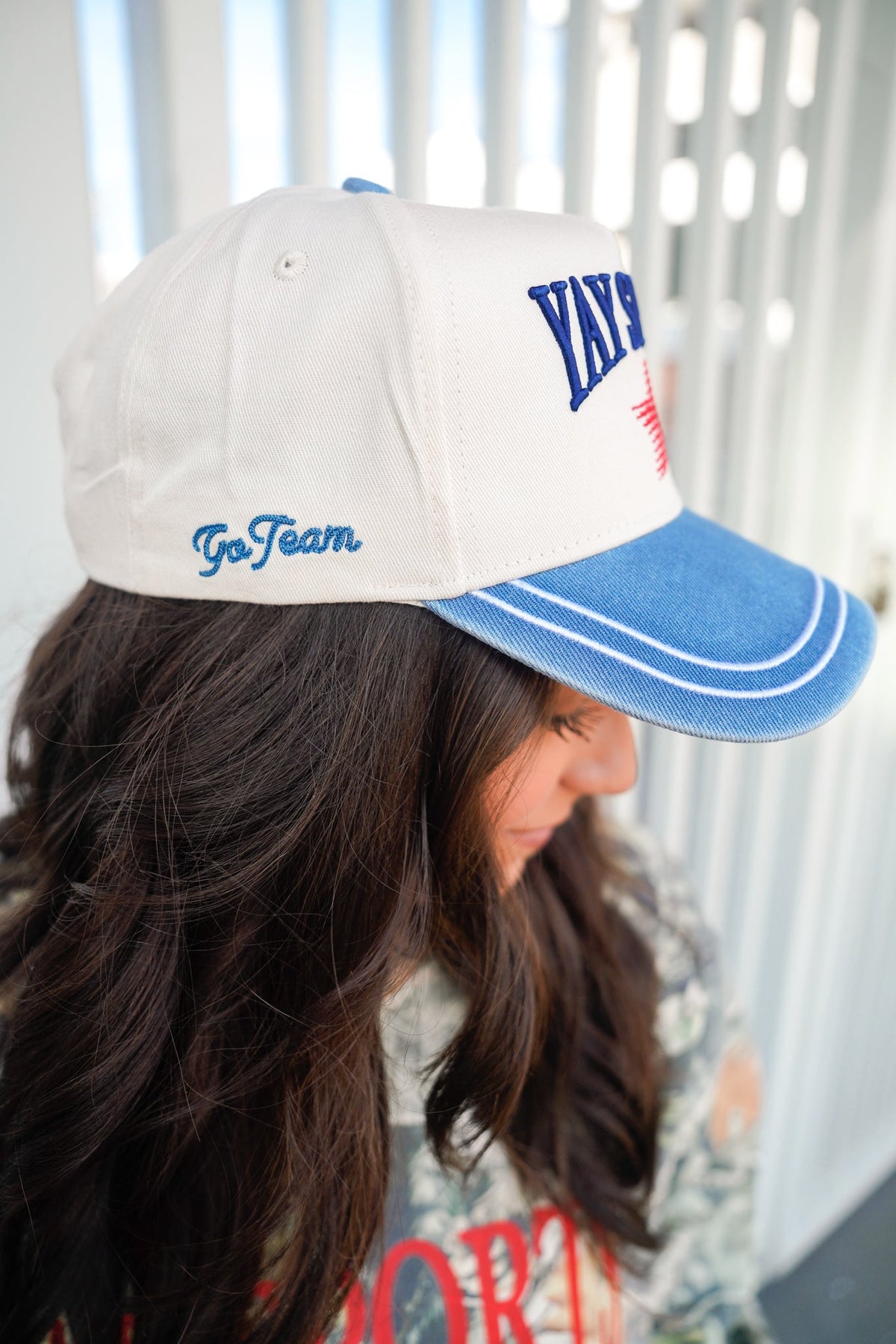 Yay Sports! - Denim Vintage Trucker Hat KenzKustomz