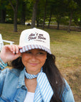 Ain't My First Rodeo - Chocolate Stripes Trucker Hat KenzKustomz