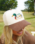 Lucky Duck - Brown Corduroy Trucker Hat KenzKustomz
