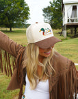 Lucky Duck - Brown Corduroy Trucker Hat KenzKustomz