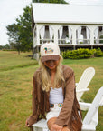 Lucky Duck - Brown Corduroy Trucker Hat KenzKustomz