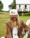 Lucky Duck - Brown Corduroy Trucker Hat KenzKustomz