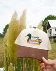 Lucky Duck - Brown Corduroy Trucker Hat KenzKustomz