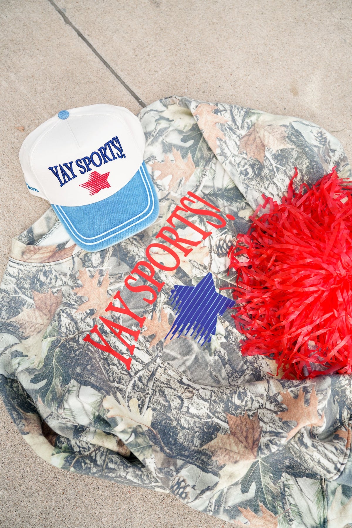 Yay Sports! - Denim Vintage Trucker Hat KenzKustomz