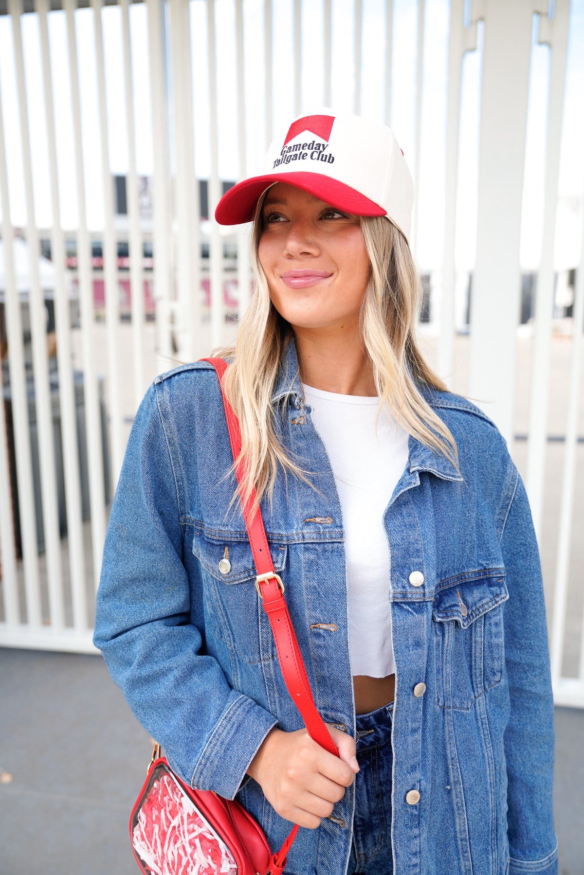 Gameday Tailgate Club - Red Vintage Trucker Hat KenzKustomz