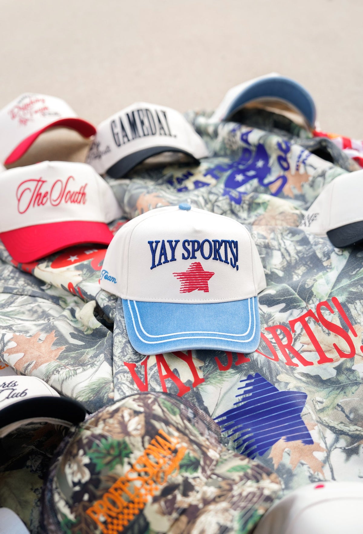 Yay Sports! - Denim Vintage Trucker Hat KenzKustomz