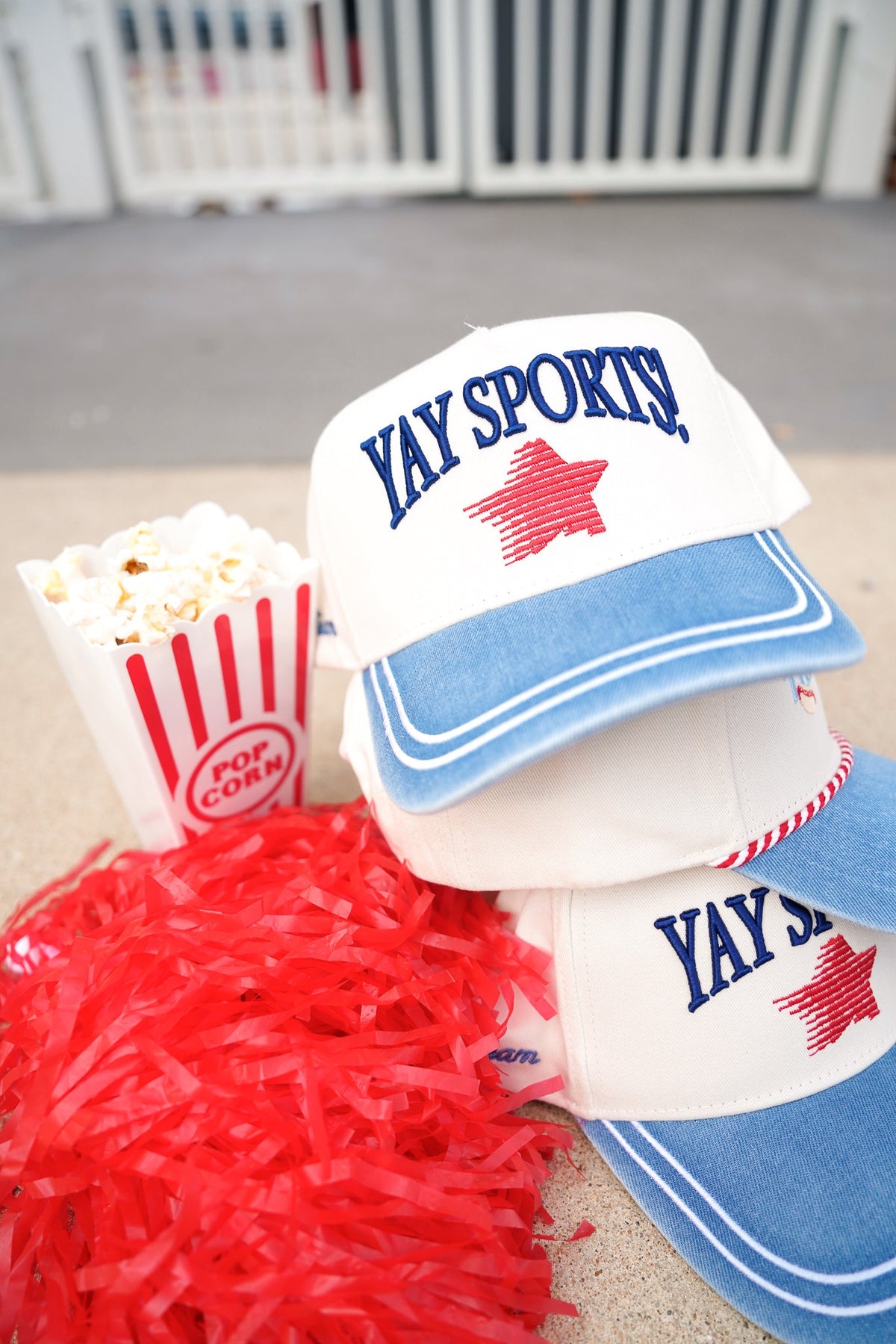 Yay Sports! - Denim Vintage Trucker Hat KenzKustomz