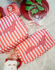 Skin Stuff - Pink & Red Stripes Large Bag