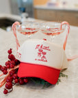 All I Want for Christmas is Cocktails - Red Vintage Trucker Hat KenzKustomz