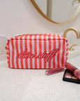 Skin Stuff - Pink & Red Stripes Large Bag