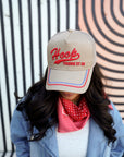 Hoop there it is - Tan Vintage Trucker Hat