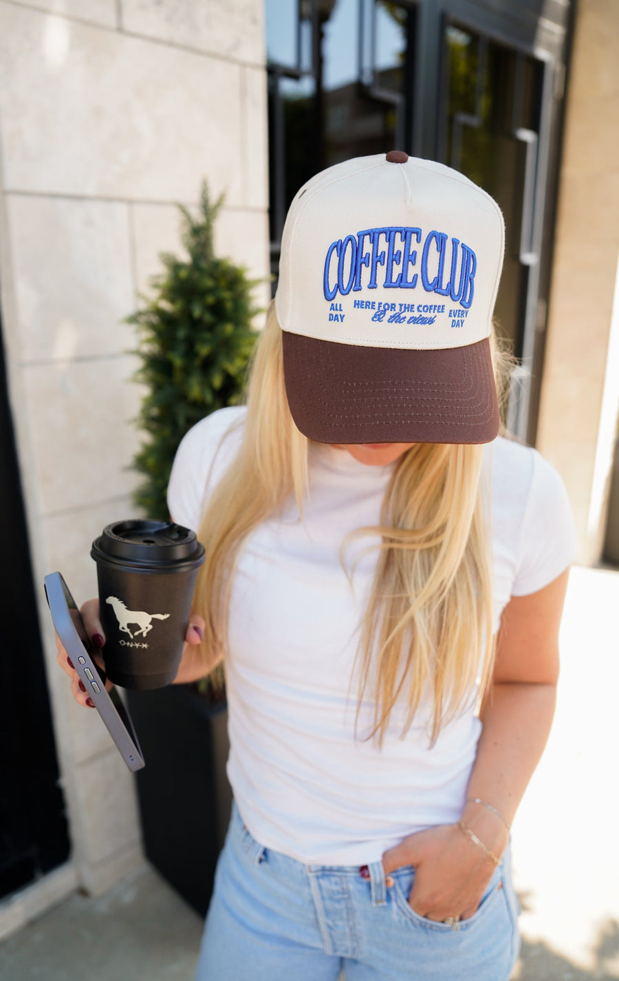 Coffee Club - Brown Vintage Trucker Hat KenzKustomz