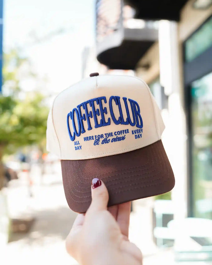 Coffee Club - Brown Vintage Trucker Hat KenzKustomz