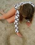 Girl's Long Sleeve Swimsuit | Seashells