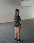 Women's Bamboo Short Set | B&W Polka Dot forever french baby