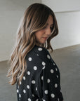 Women's Bamboo Short Set | B&W Polka Dot forever french baby