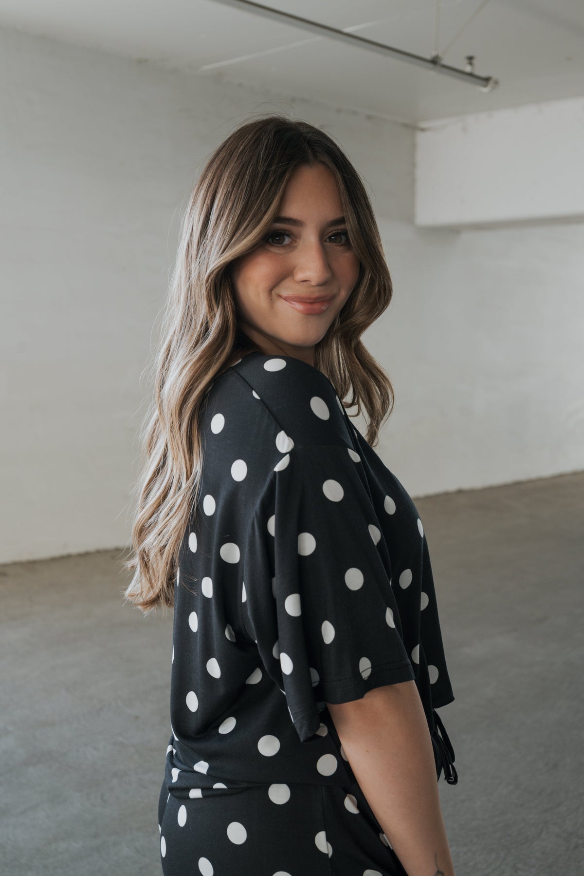 Women's Bamboo Short Set | B&amp;W Polka Dot forever french baby