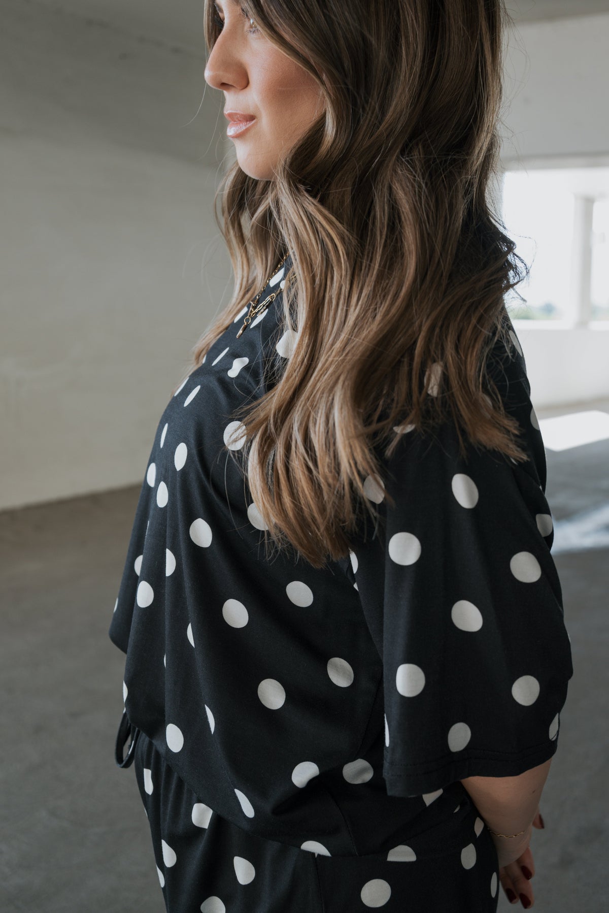 Women's Bamboo Short Set | B&amp;W Polka Dot forever french baby