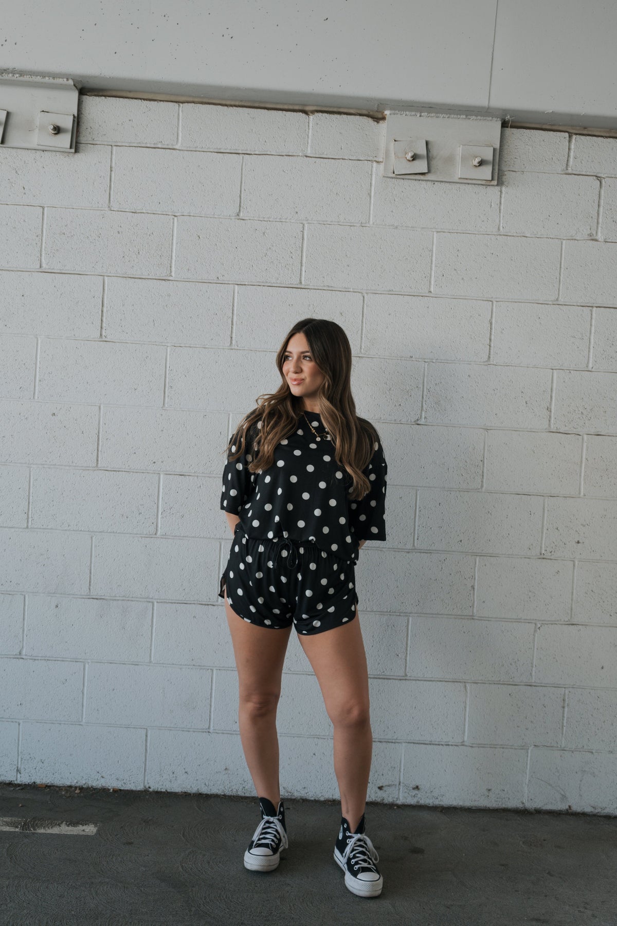 Women's Bamboo Short Set | B&amp;W Polka Dot forever french baby