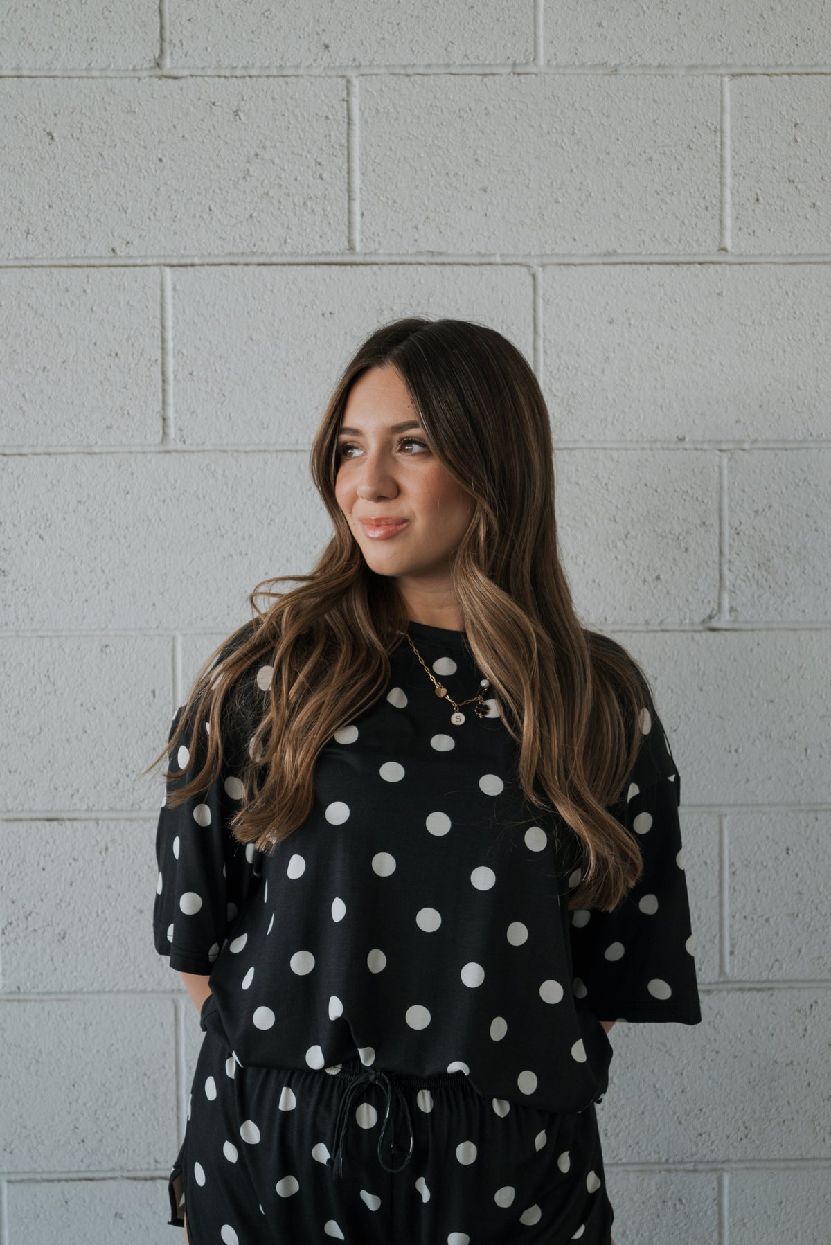 Women's Bamboo Short Set | B&amp;W Polka Dot forever french baby