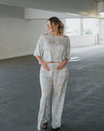Women's Bamboo Crop Tee Lounge Set | Woodland forever french baby