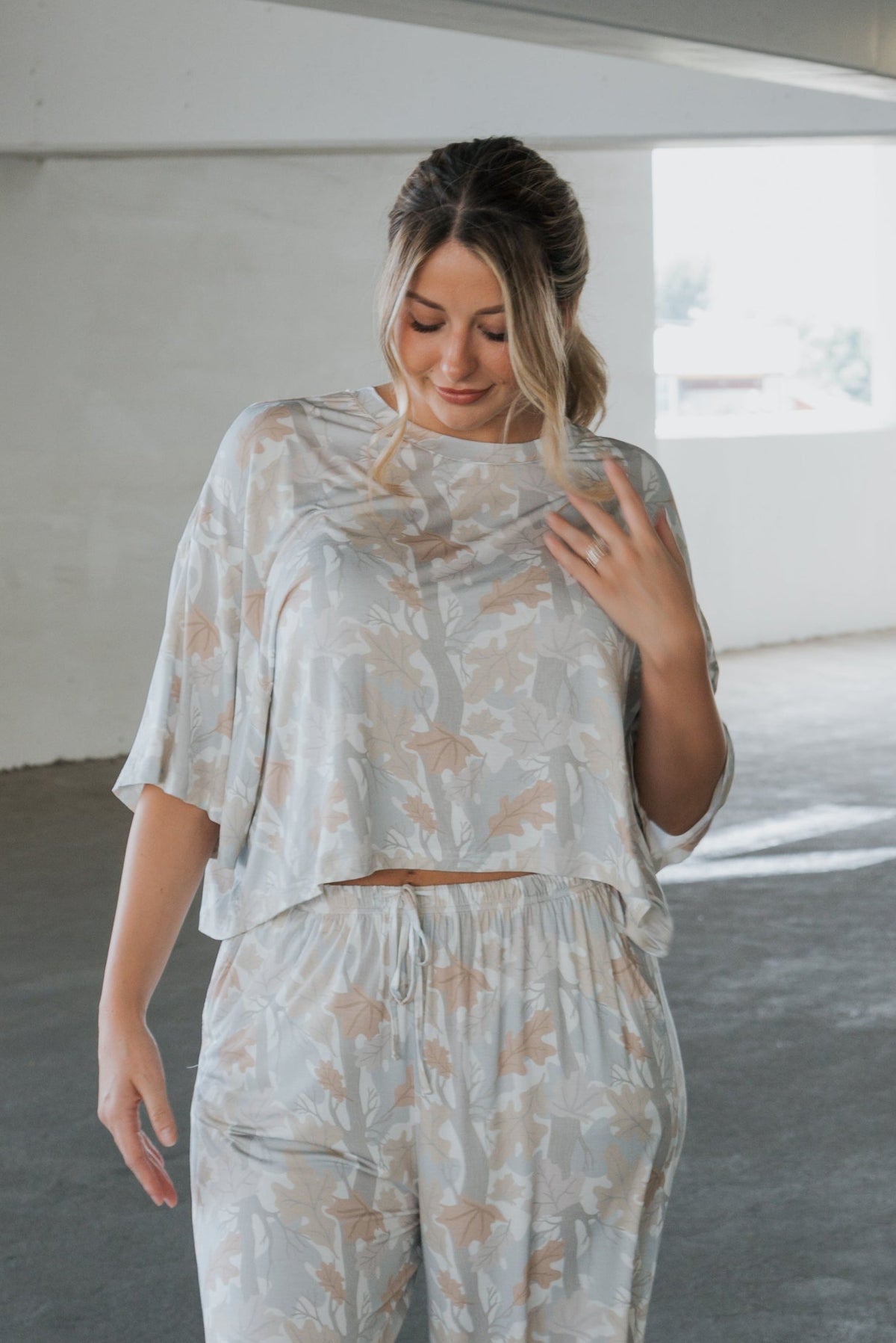 Women’s Boxy Crop Tee | Woodland forever french baby