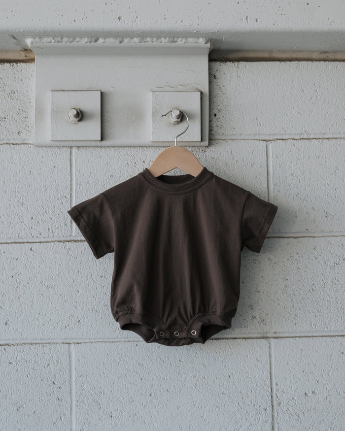 T-Shirt Romper | Espresso forever french baby