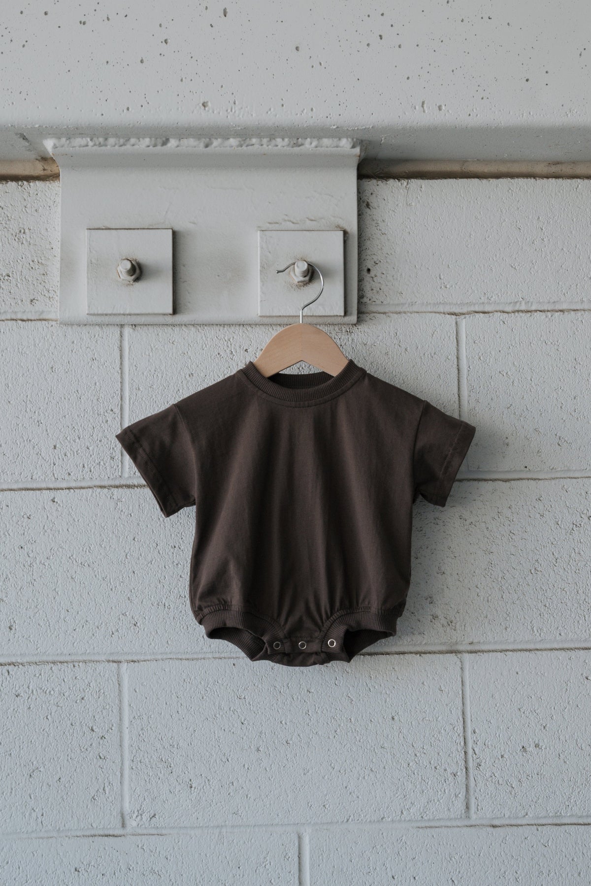 T-Shirt Romper | Espresso forever french baby
