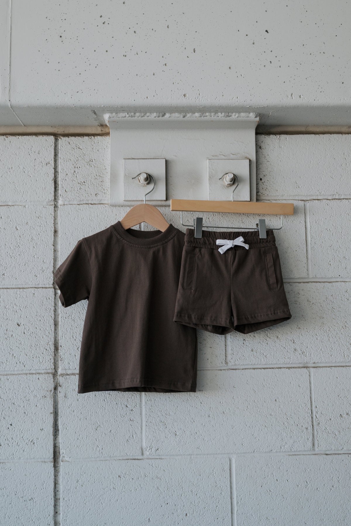 Child Short Set | Espresso forever french baby