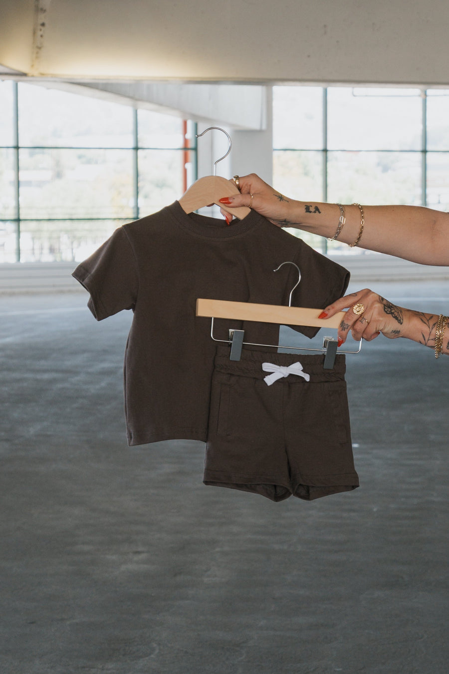 Child Short Set | Espresso forever french baby