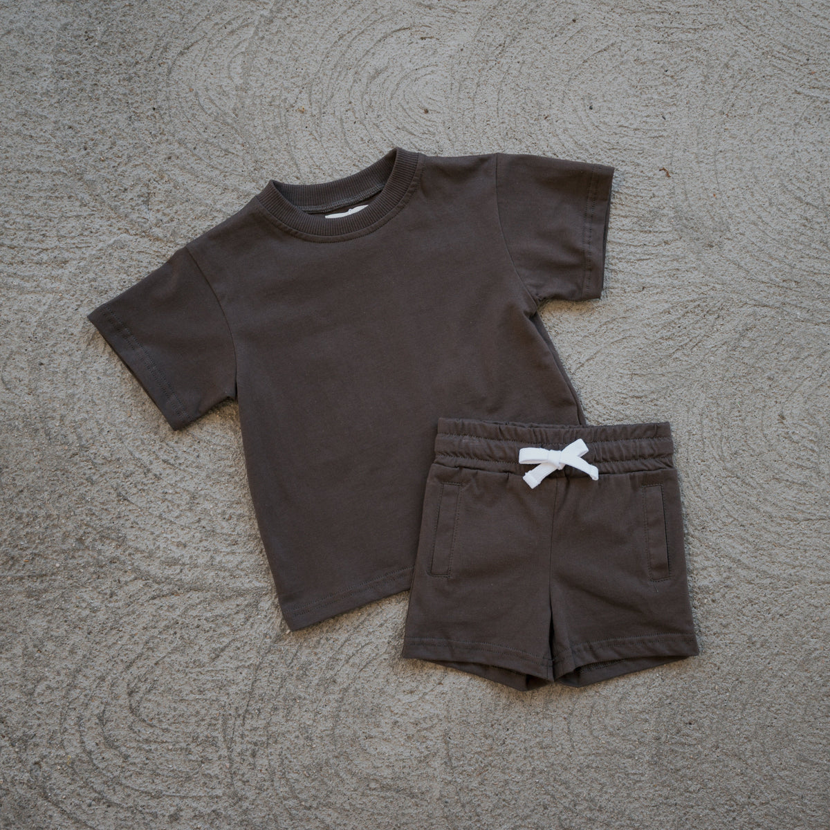 Child Short Set | Espresso forever french baby