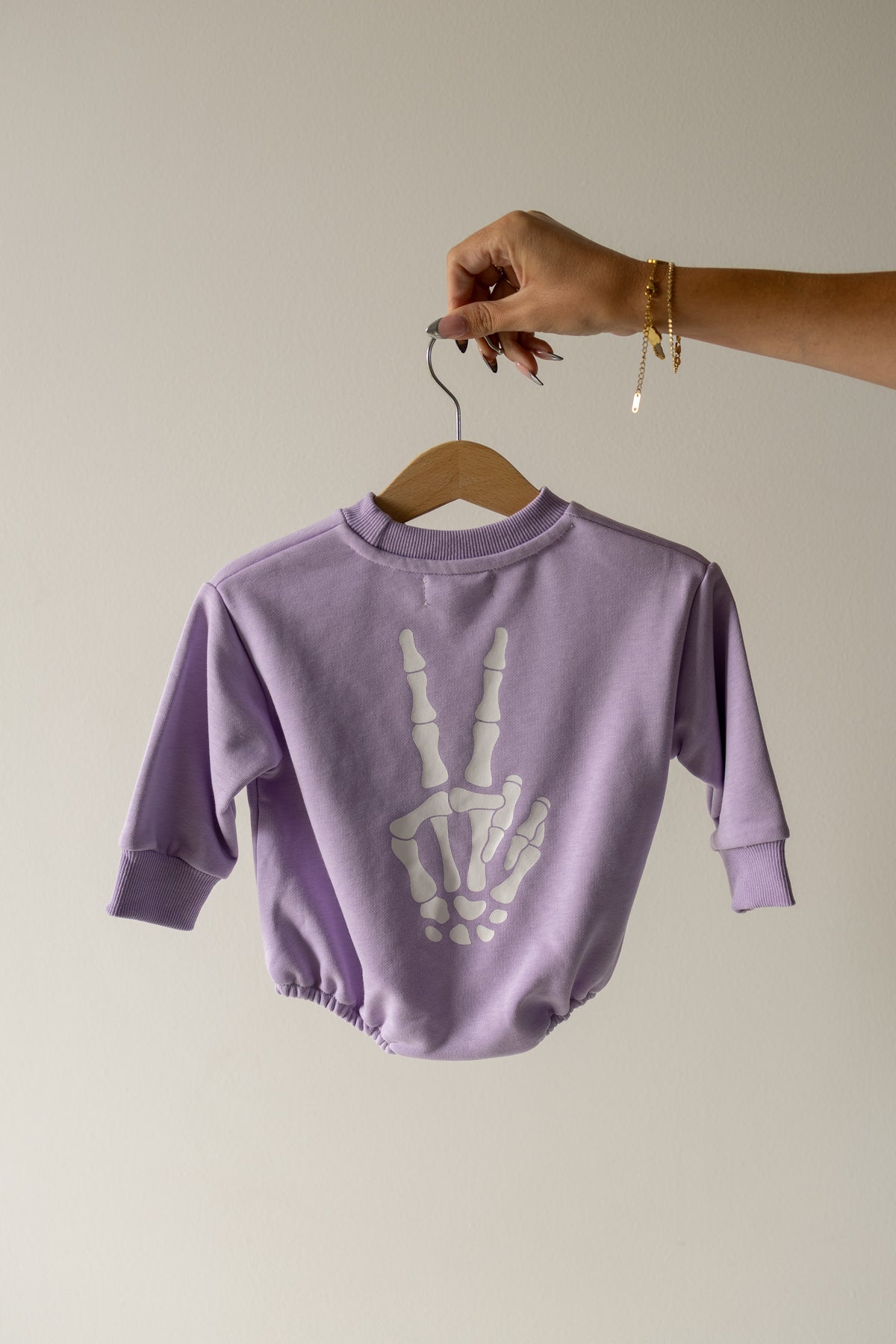 Sweatshirt Romper | Enchanted Skelly forever french baby