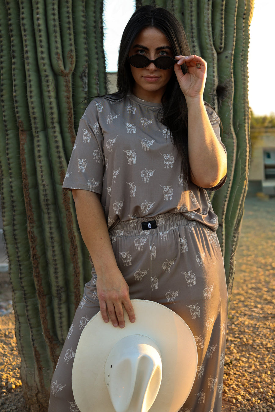Women's Boxy Tee Lounge Set | Highland forever french baby