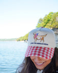 Living The American Dream - Red Gingham Hat KenzKustomz