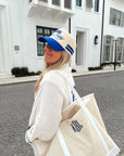 Booked and Busy - Royal Blue Vintage Trucker Hat KenzKustomz