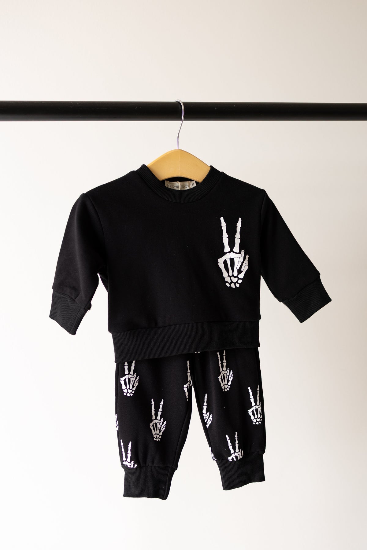 Child Sweat Set | Midnight Skelly forever french baby