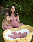 Women's Boxy Tee Lounge Set | Peppermint Stripe Ribbed forever french baby