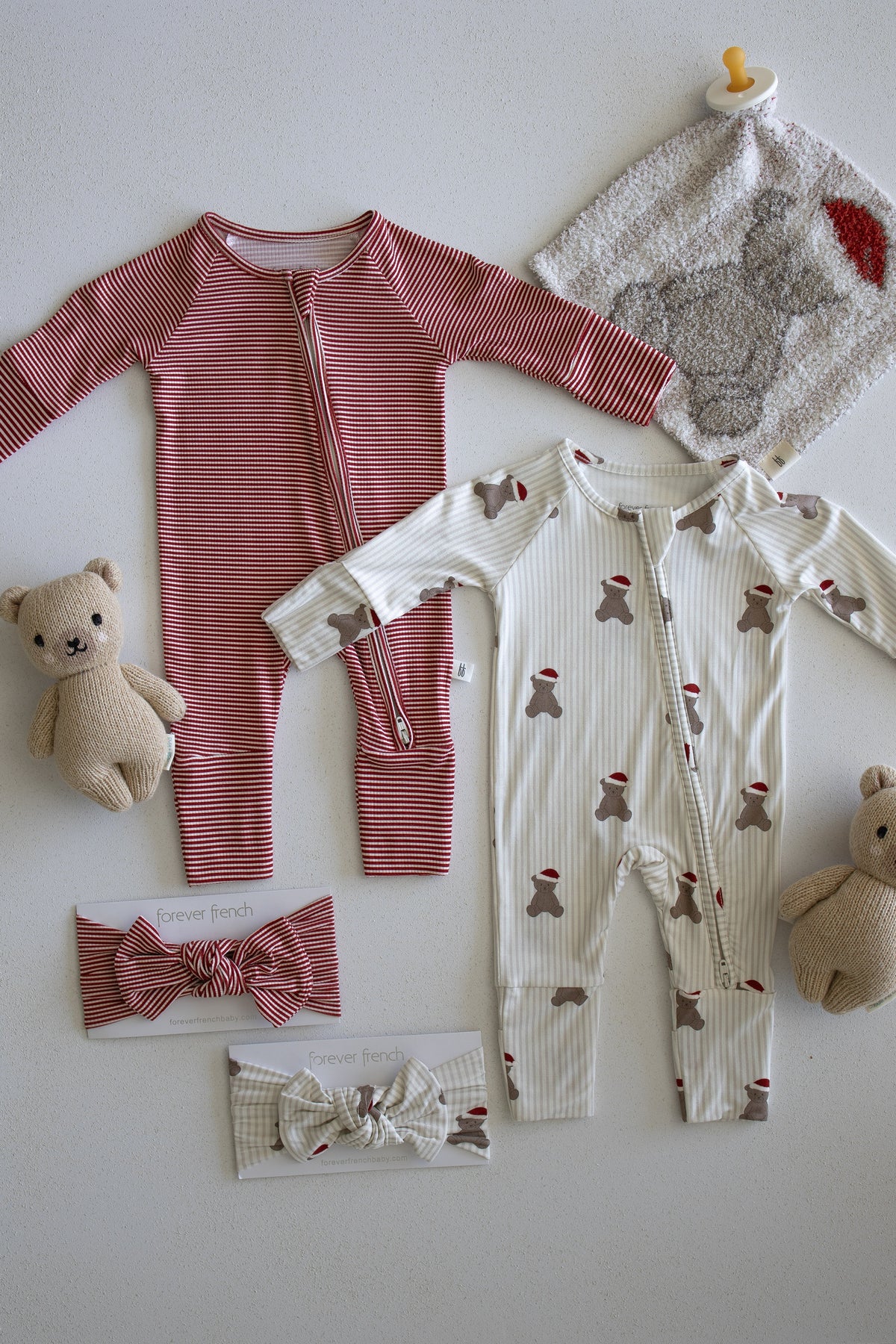 Lovey | Santa Teddy forever french baby