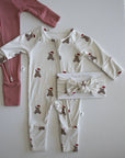 Bamboo Head Wrap | Santa Teddy forever french baby