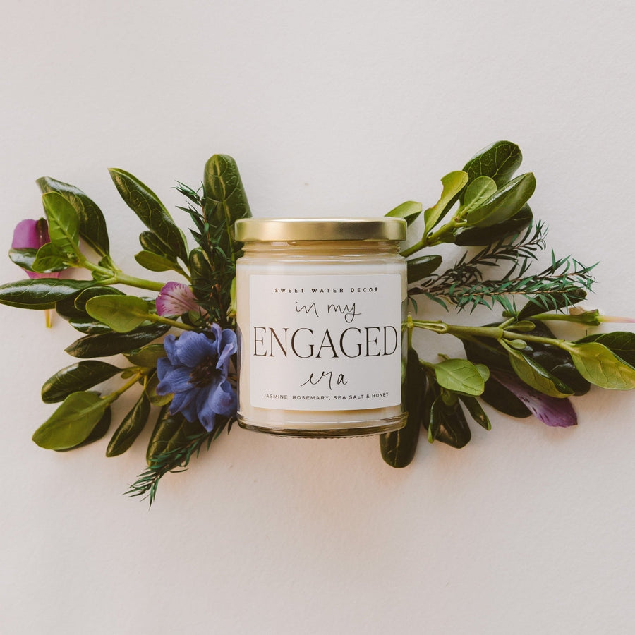 In My Engaged Era Soy Candle - Clear Jar - 9 oz (Wildflowers and Salt)