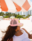 Ciao - Pink Canvas Trucker Hat