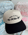Born To Be A Stay At Home Wife - Black Vintage Trucker Hat KenzKustomz