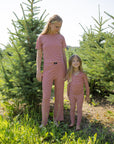 Child Boxy Tee Lounge Set | Peppermint Stripe Ribbed forever french baby