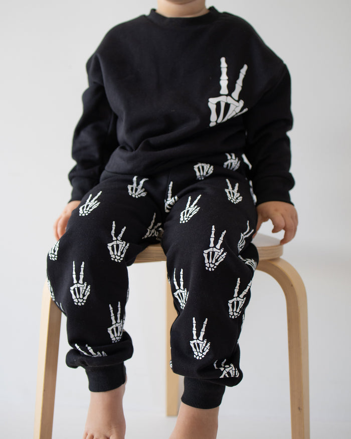 Child Sweat Set | Midnight Skelly forever french baby